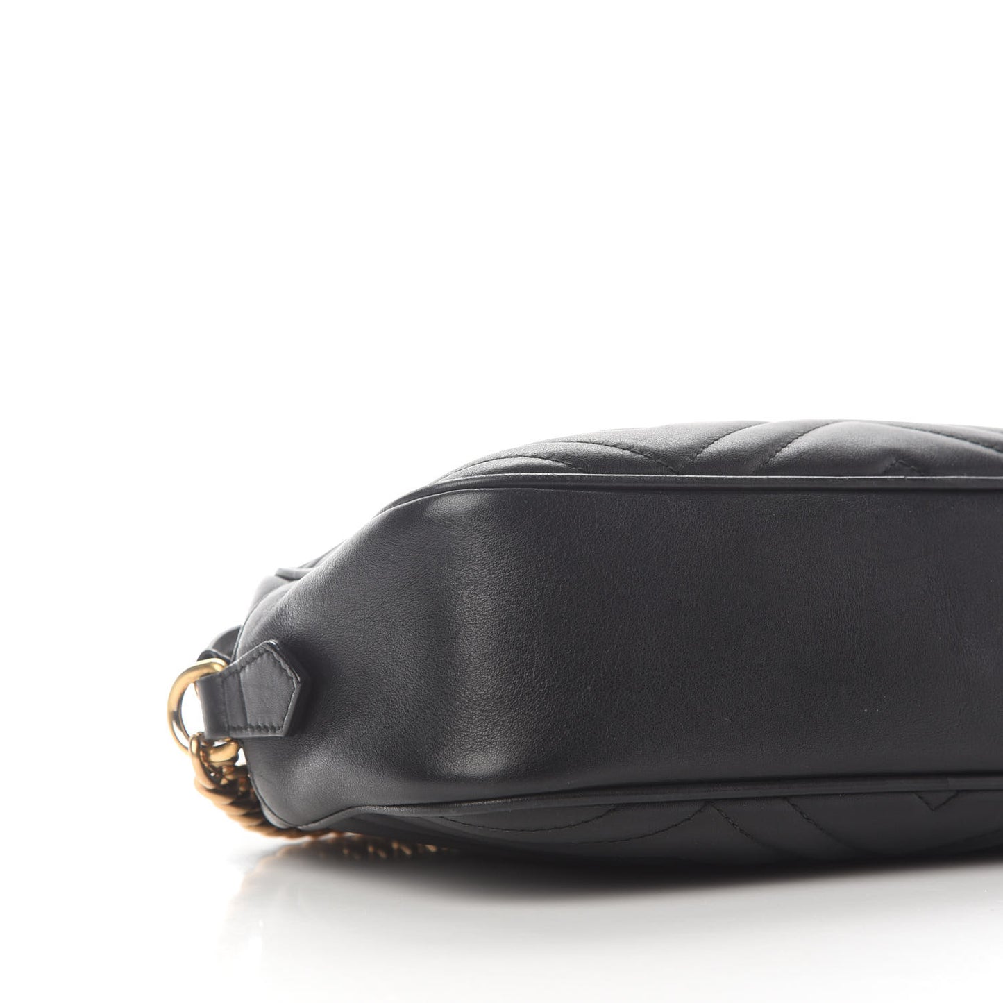 Calfskin Matelasse Small GG Marmont Chain Shoulder Bag Black