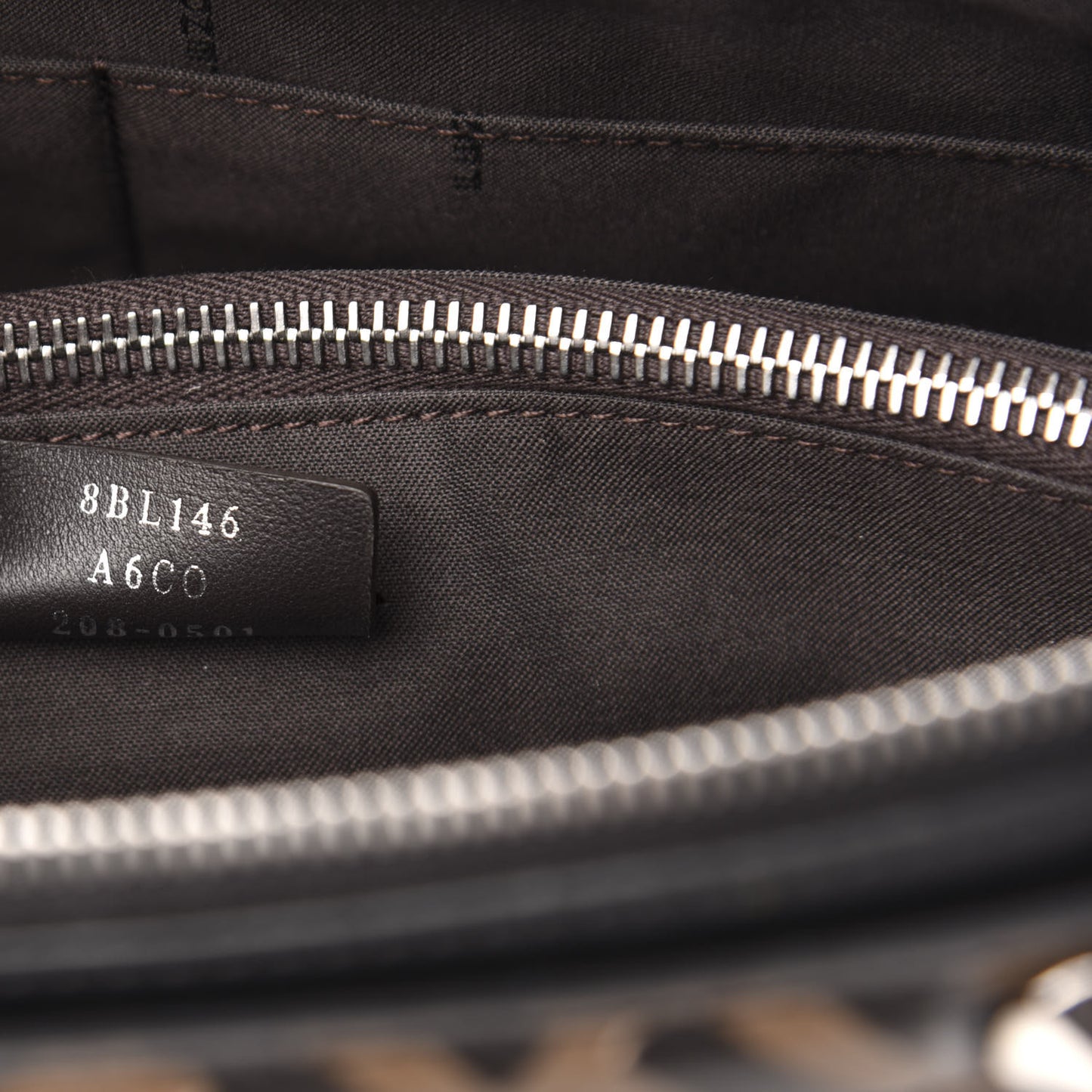 Vitello Dolce Bi-Color FF 1974 Embossed Medium By The Way Boston Bag Black Maya