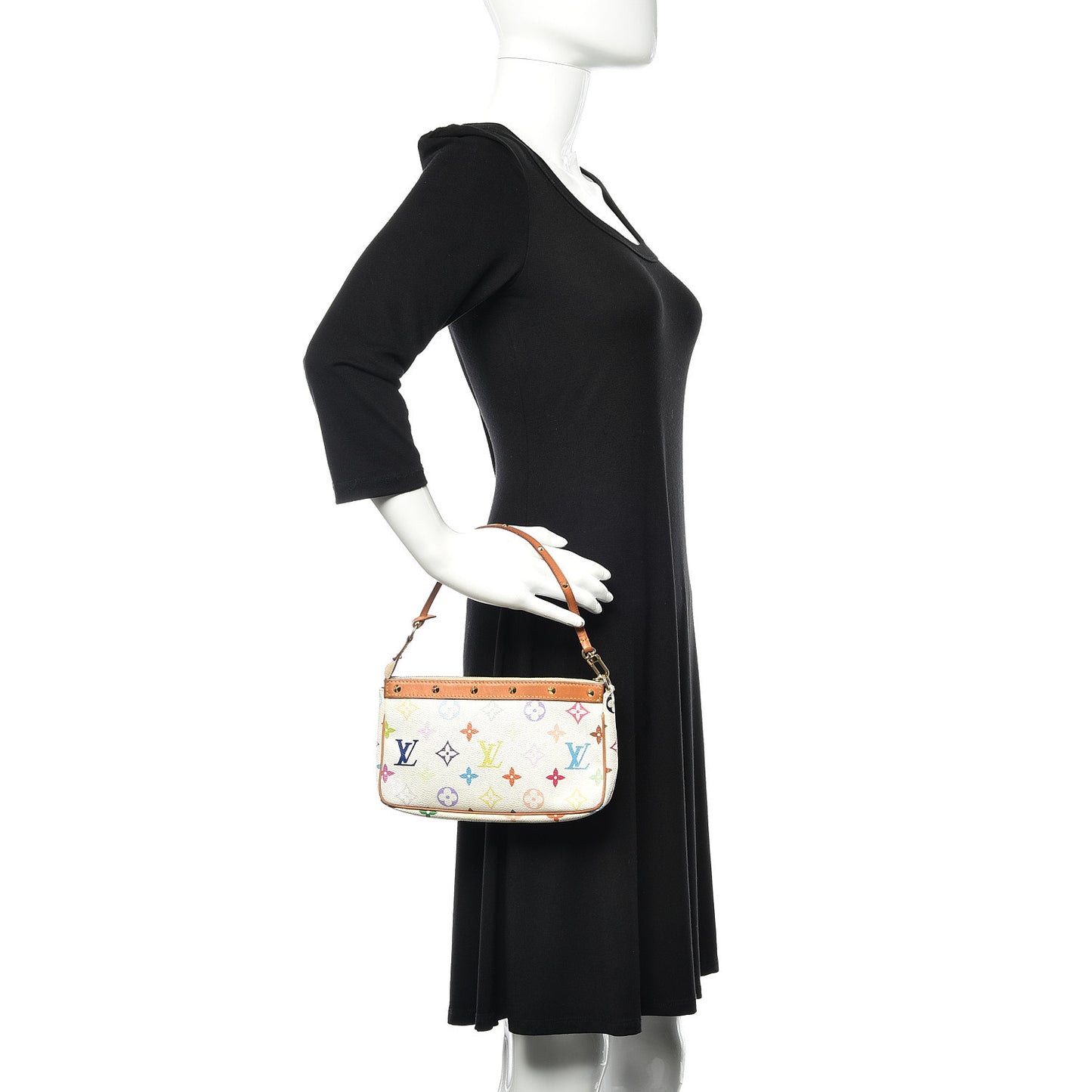 Monogram Multicolor Pochette Accessories White