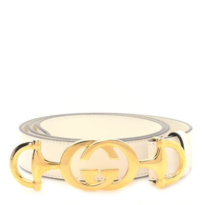 Gucci Calfskin Trapuntata Zumi 30mm Belt 90 36 White 1 of 4