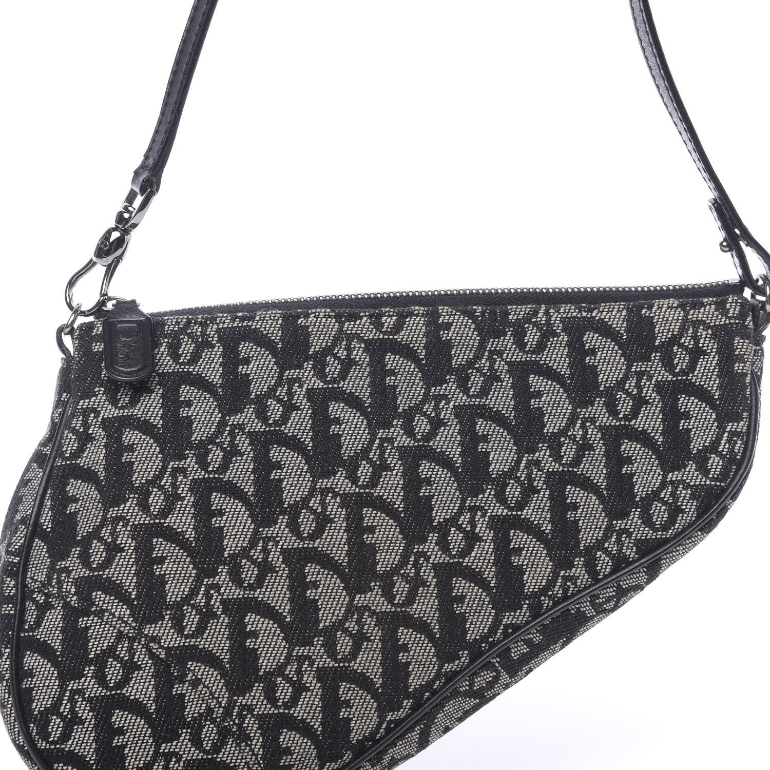 Christian Dior Monogram Mini Saddle Pochette Black 8 of 10