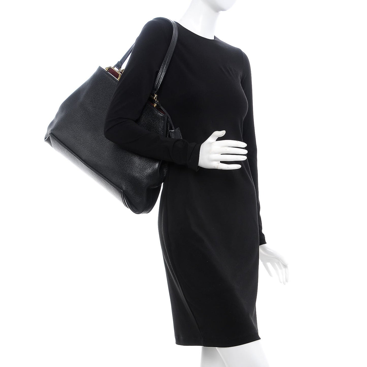Goatskin Madras Tote Black