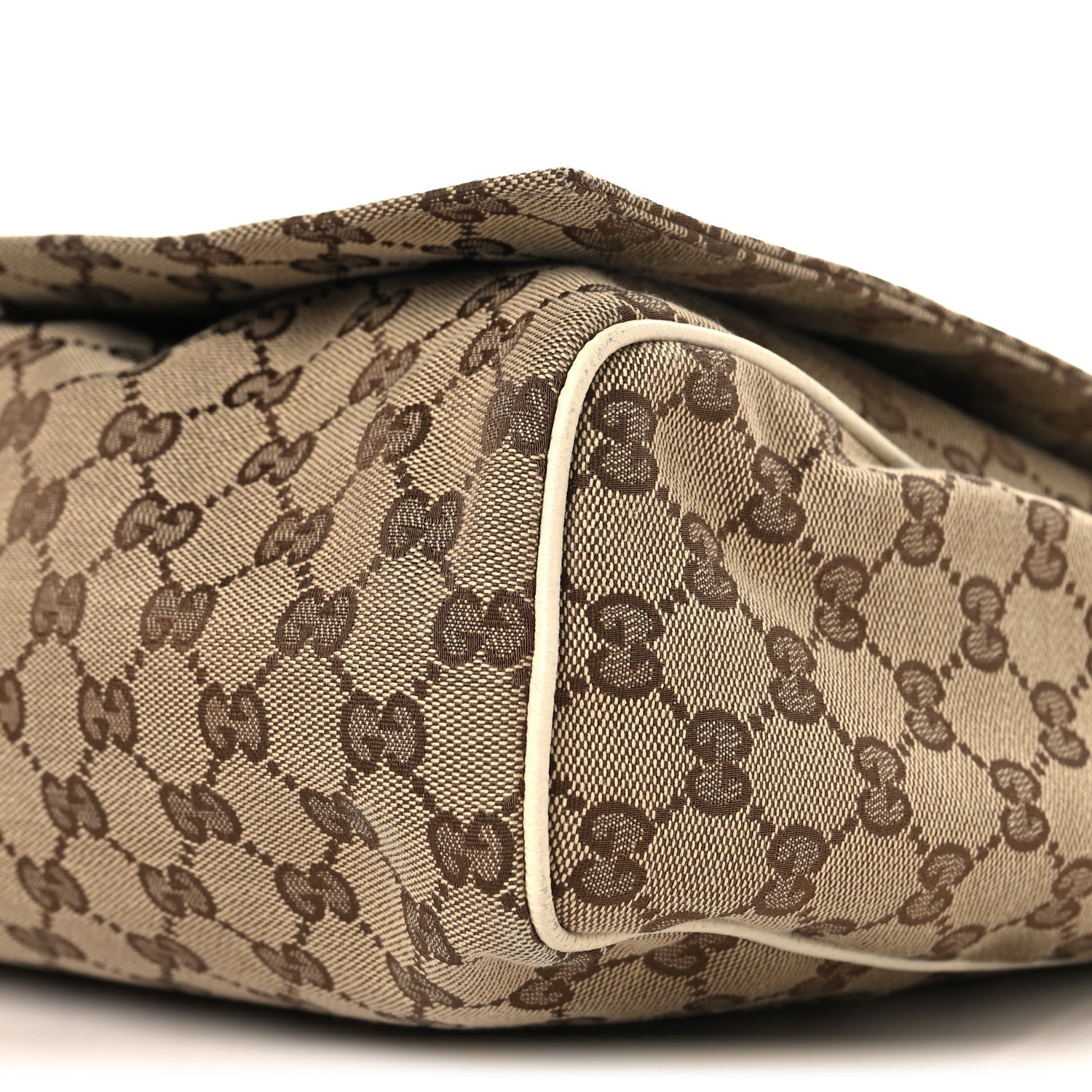 Gucci GG Monogram Medium Flap Messenger Bag Beige 10 of 11