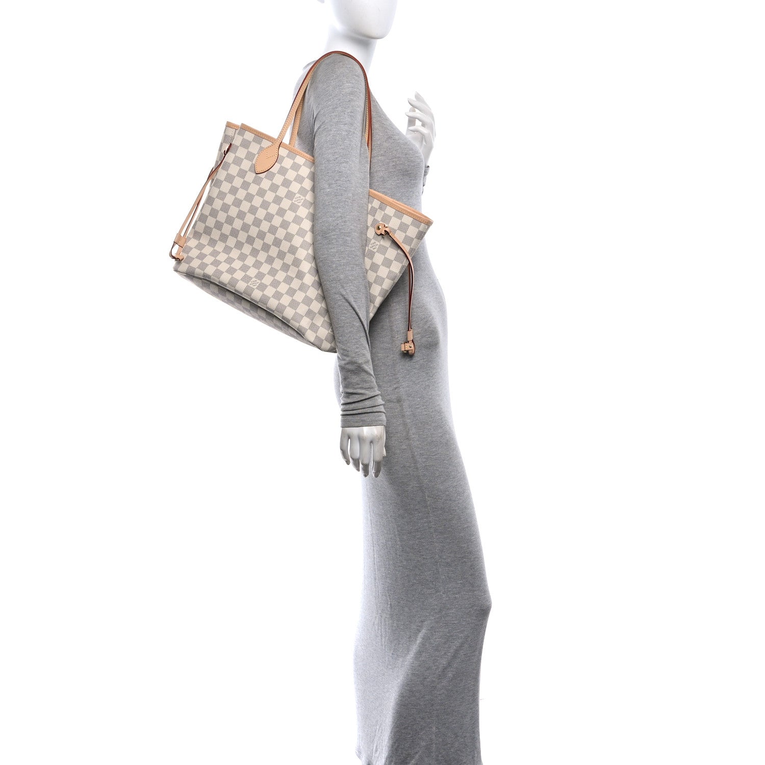 Louis Vuitton Damier Azur Neo Neverfull MM Rose Ballerine 2 of 9