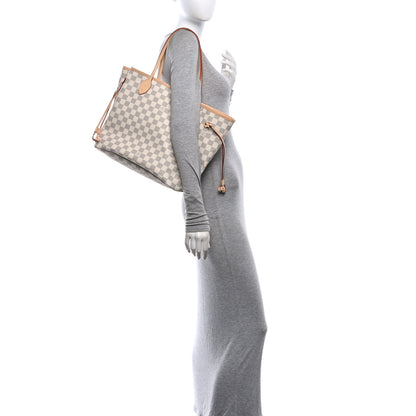 Louis Vuitton Damier Azur Neo Neverfull MM Rose Ballerine 2 of 9