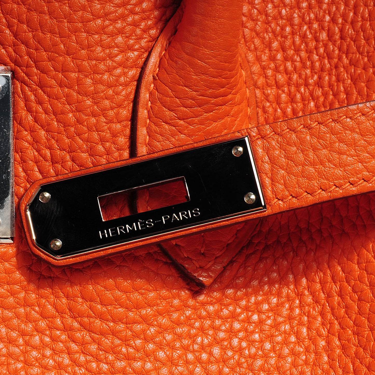 Taurillon Clemence Birkin 35 Orange