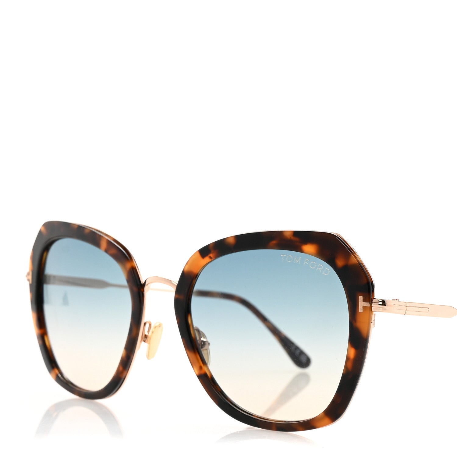 Tom Ford Acetate Metal Kenyan Sunglasses TF792 Havana 1 of 7