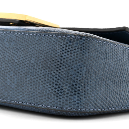 Fendi Lizard Mini Baguette Blue 9 of 10