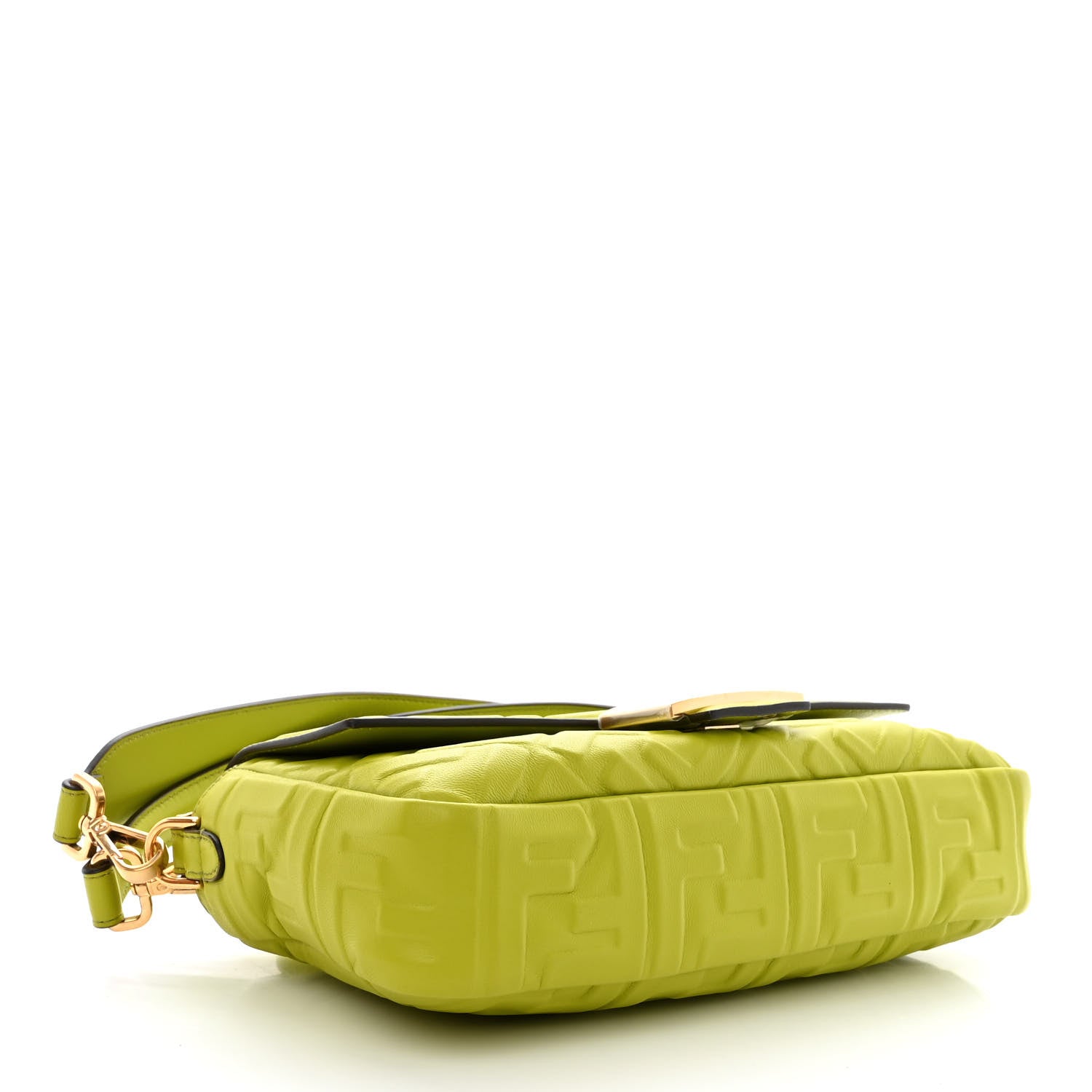 Fendi Nappa FF 1974 Embossed Baguette Wasabi 4 of 10