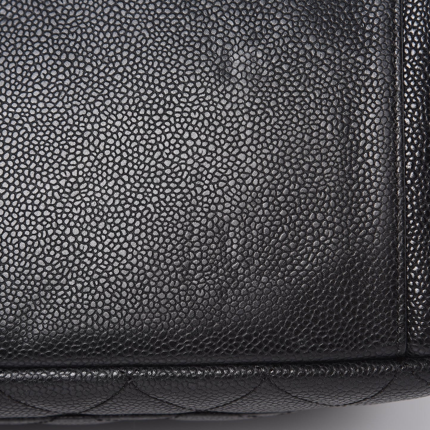 Caviar Quilted Grand Shopping Tote GST Black