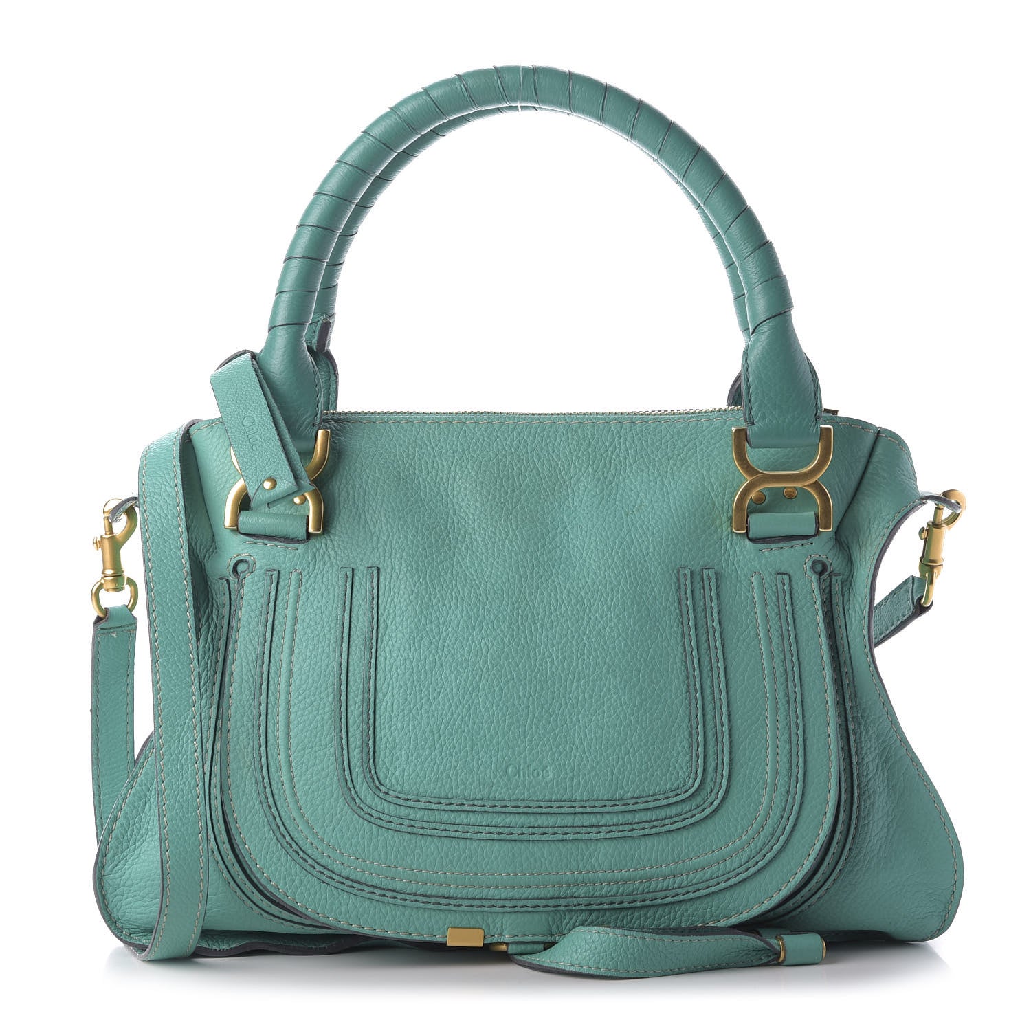 Chloe Calfskin Medium Marcie Satchel Jade Green 1 of 12