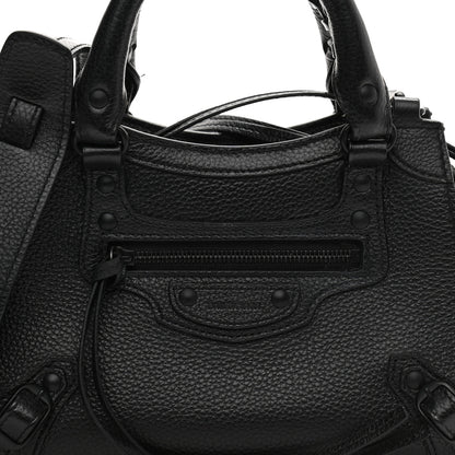 Balenciaga Grained Calfskin Neo Classic Black Hardware Mini City Black 15 of 20