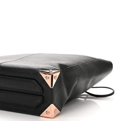 Alexander Wang Pebbled Calfskin Large Prisma Skeletal Tote Black Rose Gold Hardware 9 of 10