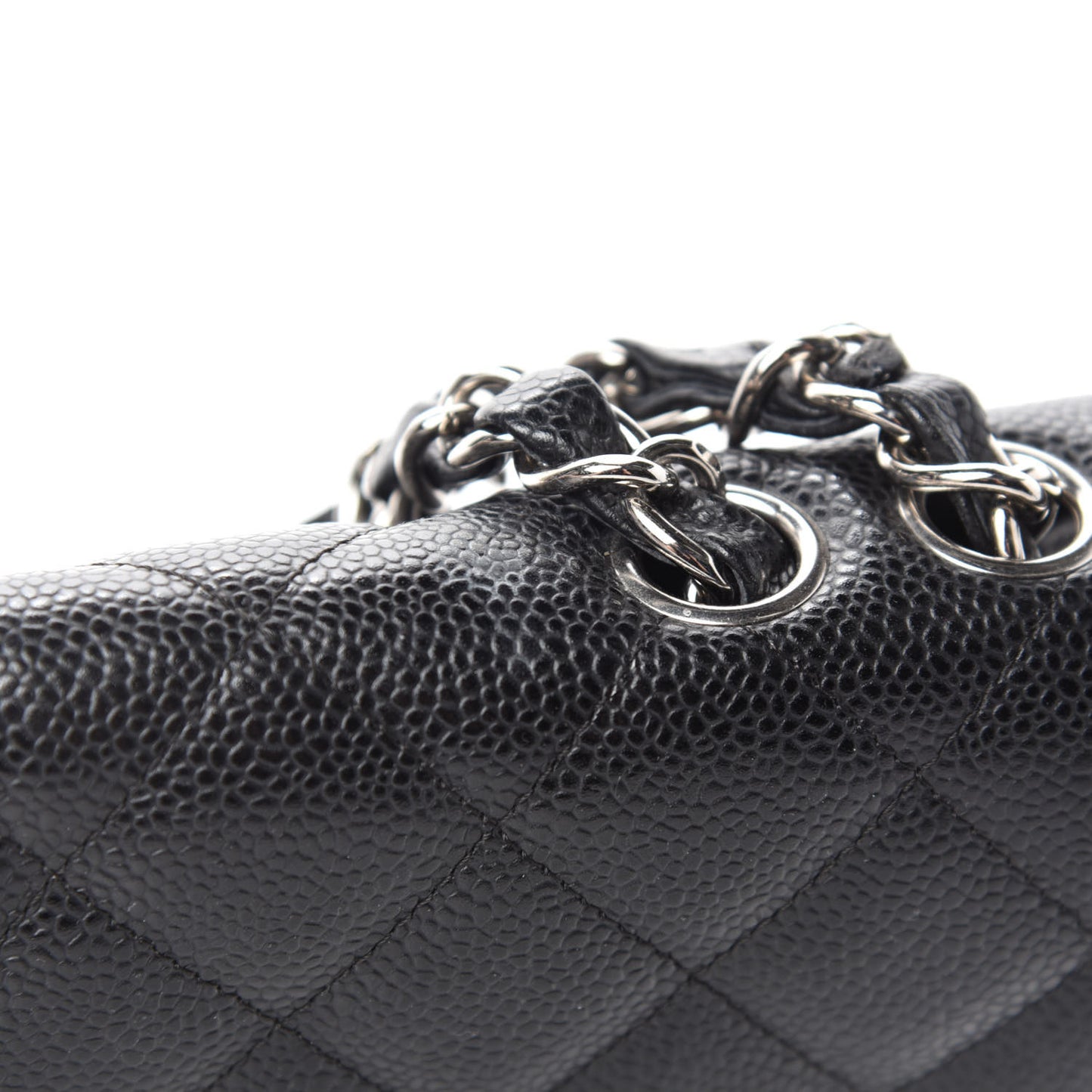 Caviar Quilted Jumbo Single Flap Black