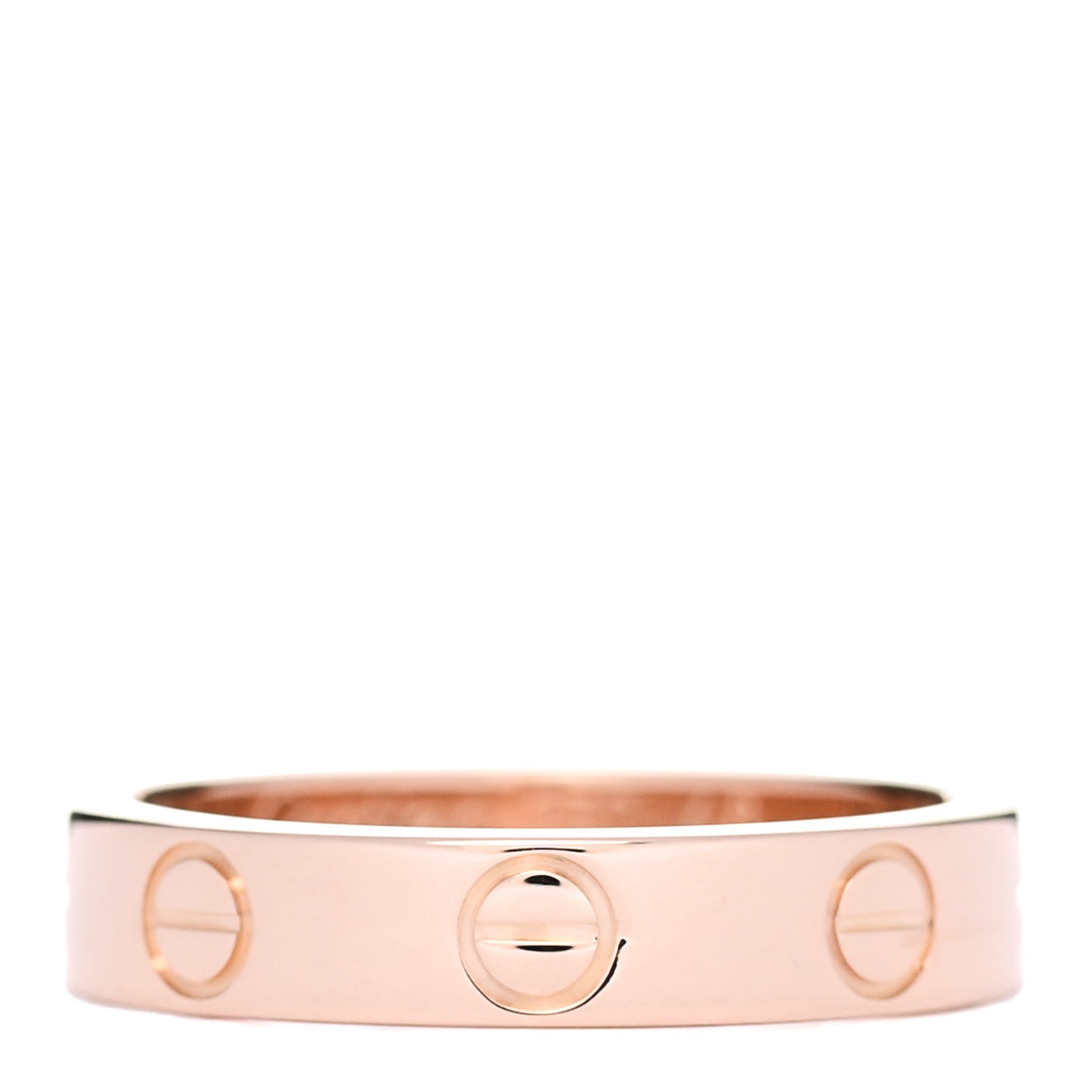 18K Pink Gold 3.5mm LOVE Wedding Band Ring 48 4.5