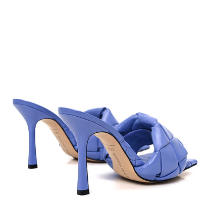 Bottega Veneta Nappa Maxi Intrecciato Lido 90mm Mule Sandals 37.5 Indigo 5 of 9