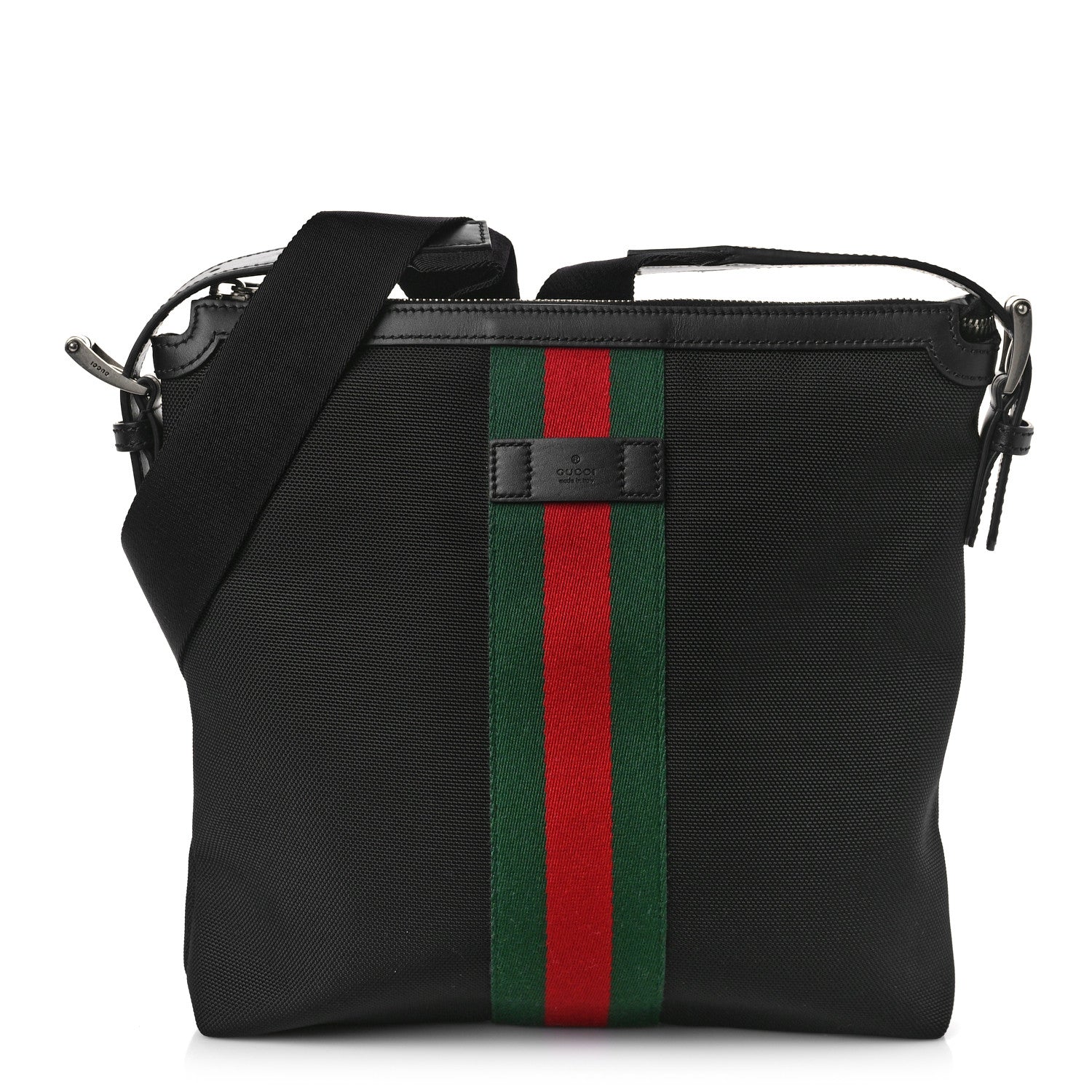 Gucci Techno Canvas Web Messenger Bag Black 1 of 11