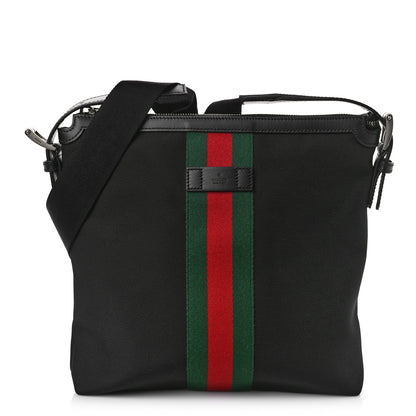 Gucci Techno Canvas Web Messenger Bag Black 1 of 11