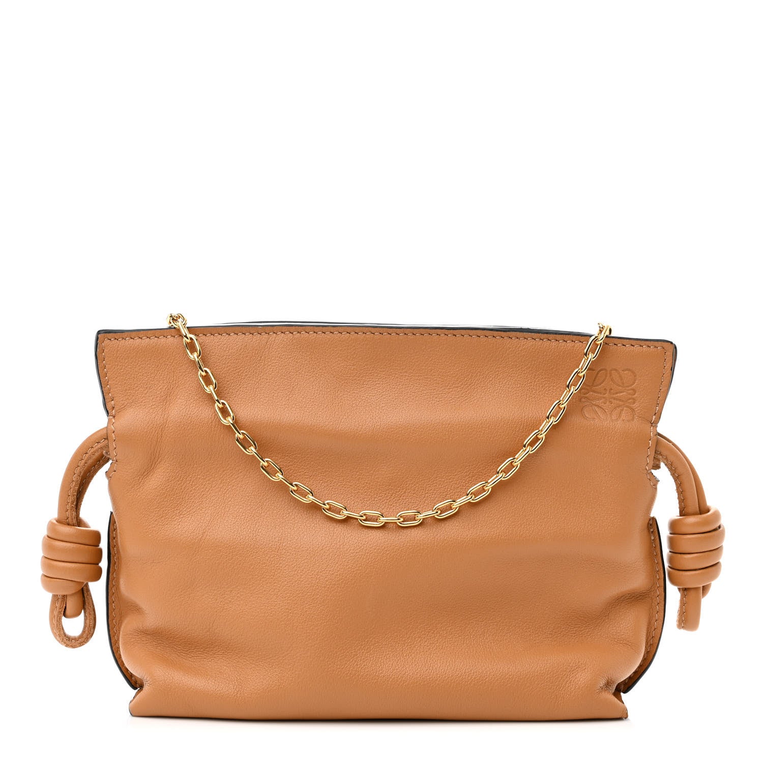 Loewe Calfskin Nano Flamenco Knot Clutch Warm Desert 1 of 9