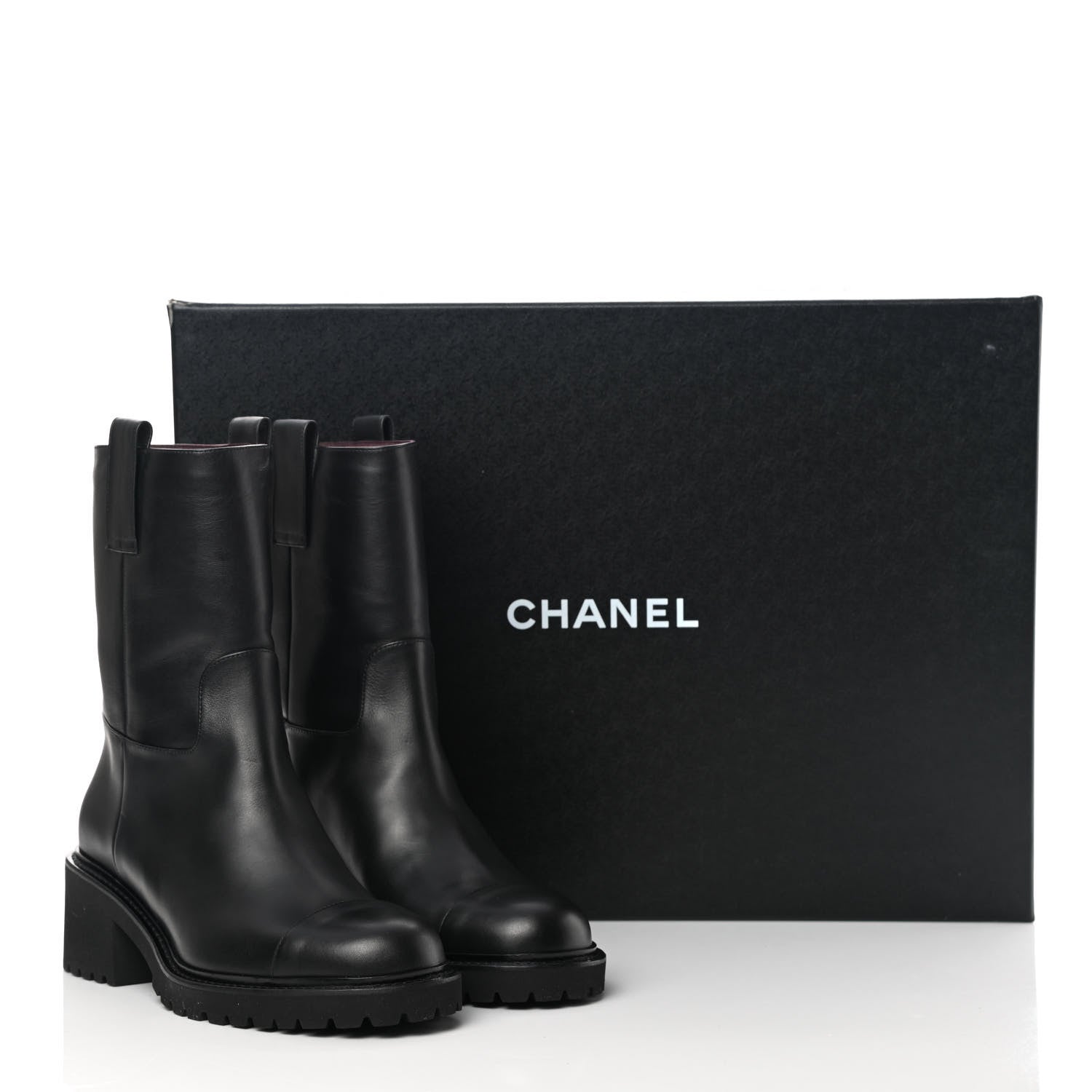 Chanel Calfskin CC Ankle Boots 38 Black 11 of 11