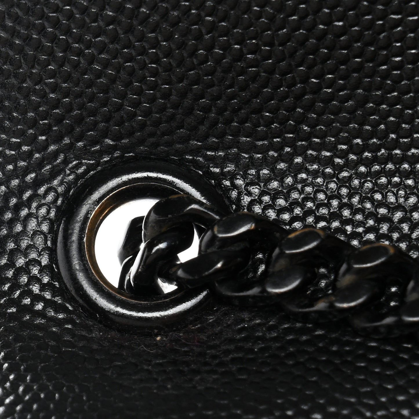 Grain De Poudre Medium Classic Monogram Monochrome Kate Satchel Black