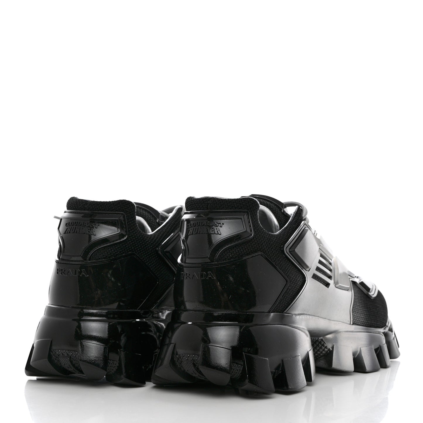 Rubber Knit Fabric Mens Cloudbust Thunder Sneakers 9 Argento Black