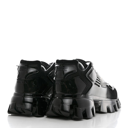 Prada Rubber Knit Fabric Mens Cloudbust Thunder Sneakers 9 Argento Black 4 of 10