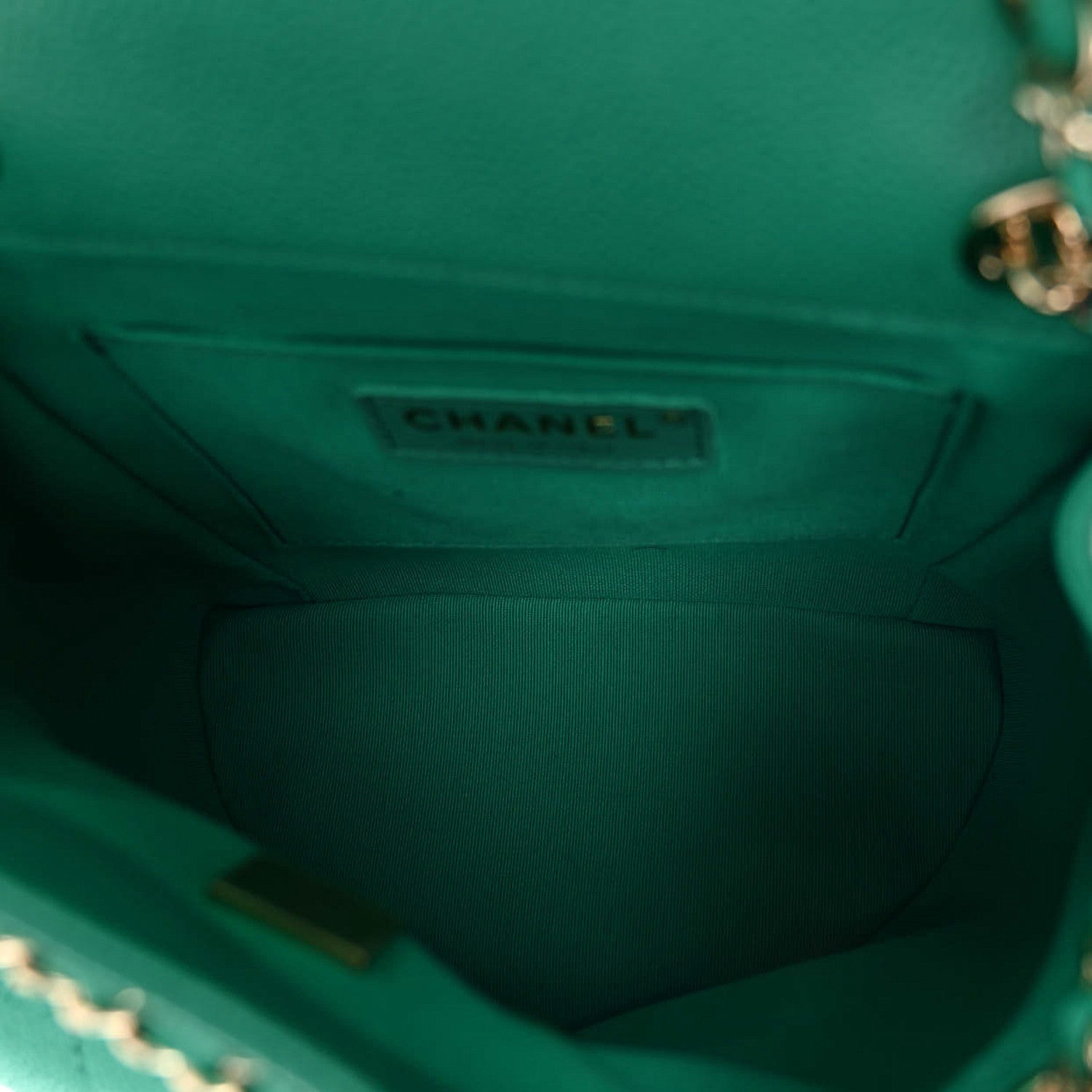 Chanel Caviar Quilted Medium Duma Pockets Drawstring Backpack Green 5 of 10