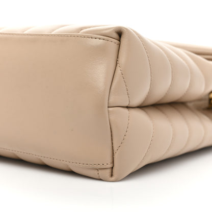Saint Laurent Calfskin Y Quilted Monogram Medium Loulou Chain Satchel Dark Beige 14 of 22