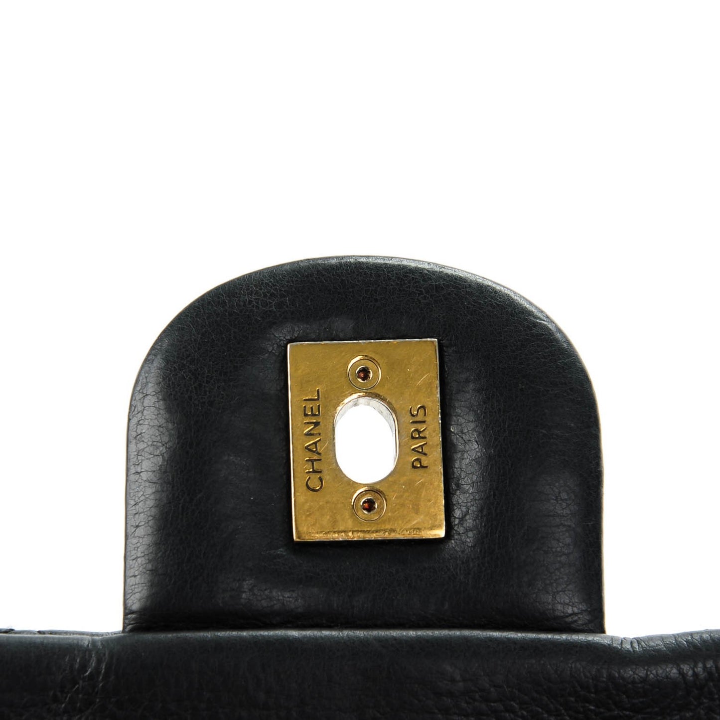 Calfskin Quilted Small CC Crown Flap Black