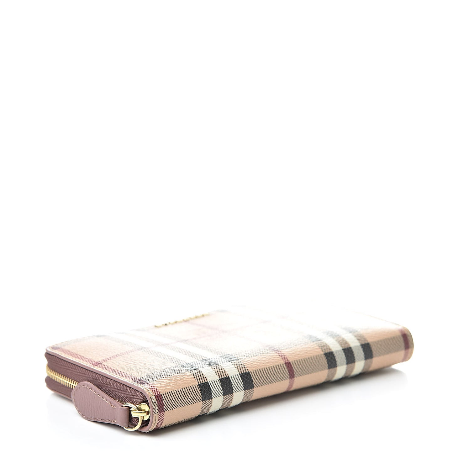 Haymarket Check Large Ziggy Zip Around Wallet Dusty Pink