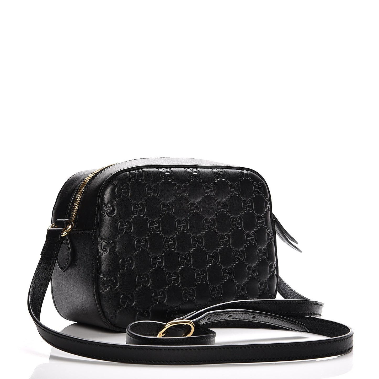 Guccissima Signature Small Camera Bag Black
