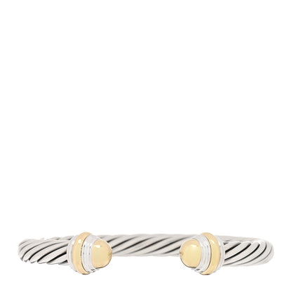 David Yurman Sterling Silver 14K Yellow Gold 7mm Cable Classics Dome Bracelet 1 of 3