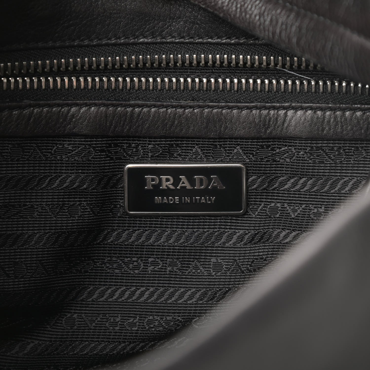 Prada Soft Calfskin Tessuto Nylon Shoulder Bag Black 6 of 16