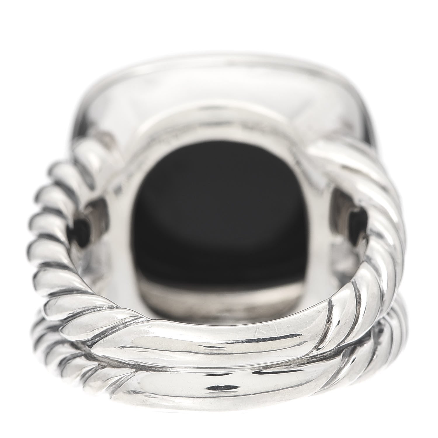 David Yurman Sterling Silver Black Onyx 14mm Albion Ring 52 6 4 of 5