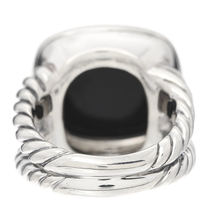David Yurman Sterling Silver Black Onyx 14mm Albion Ring 52 6 4 of 5