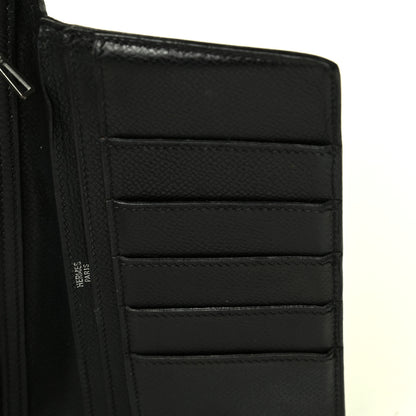 Hermes Epsom Bearn Gusset Wallet Black 8 of 8