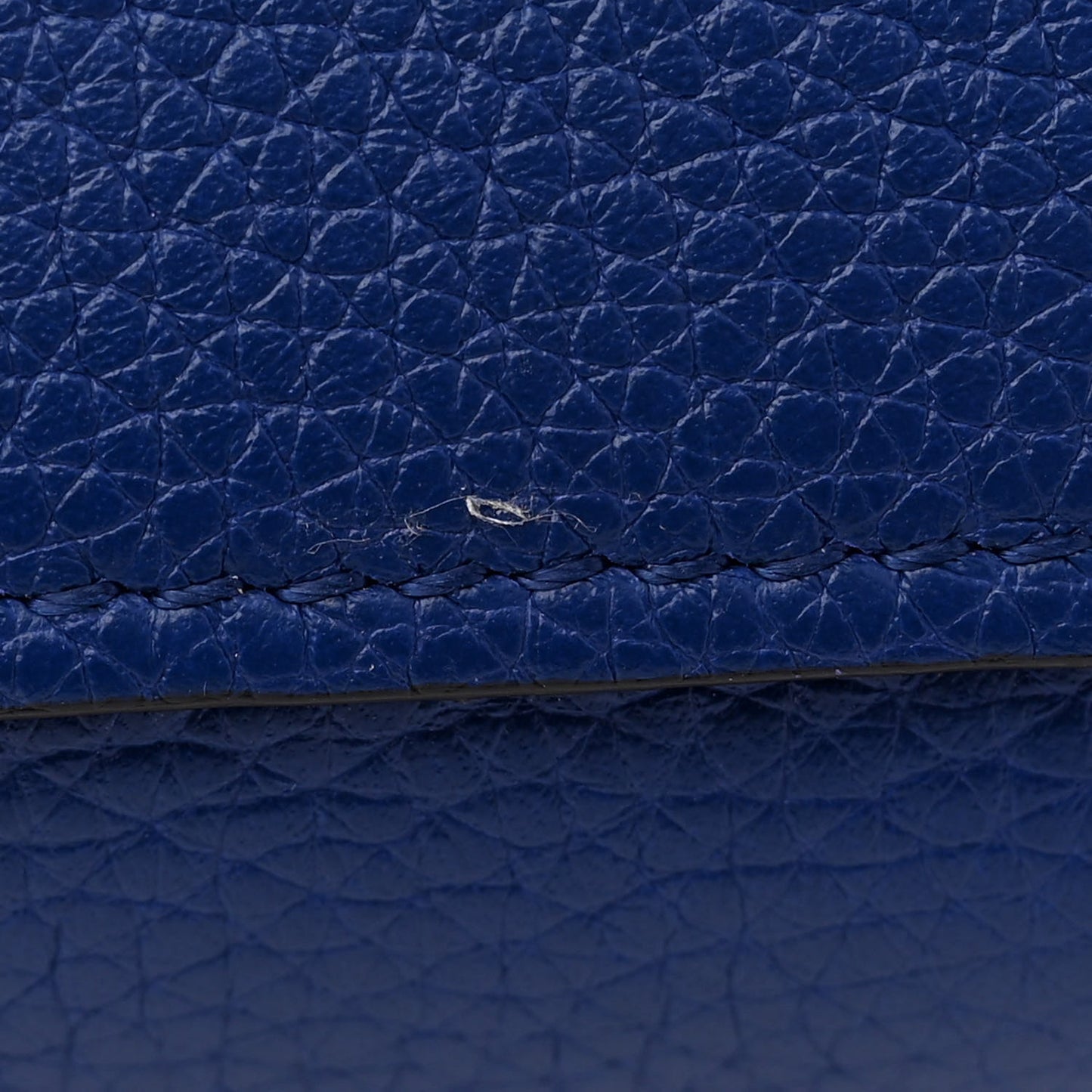 Drummed Calfskin Micro Luggage Indigo
