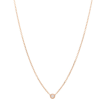 Cartier 18K Pink Gold Diamond SM D'Amour Pendant Necklace 1 of 5