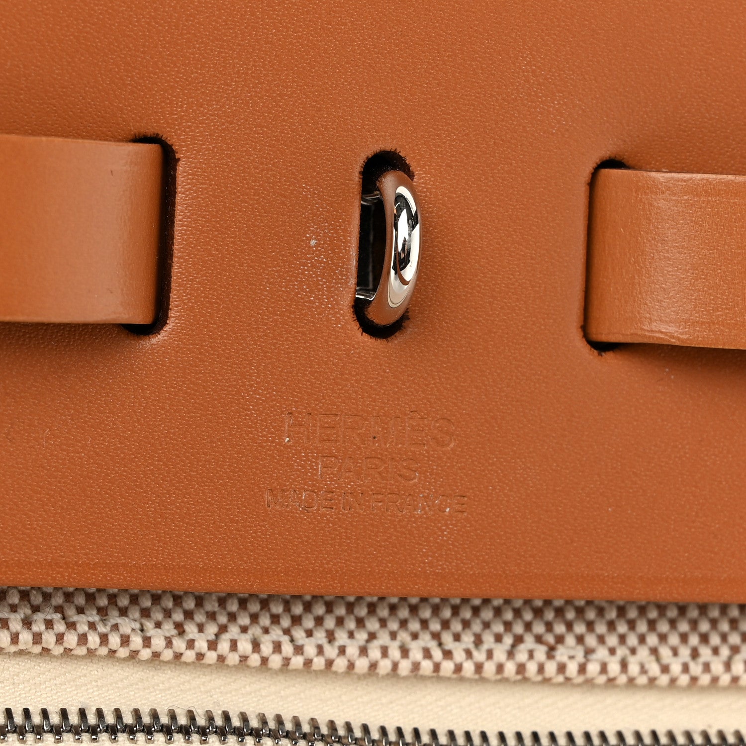 Hermes Vache Hunter Calfskin Criss Viking Herbag Zip Retourne 39 MM Ecru Beige Naturel 7 of 11