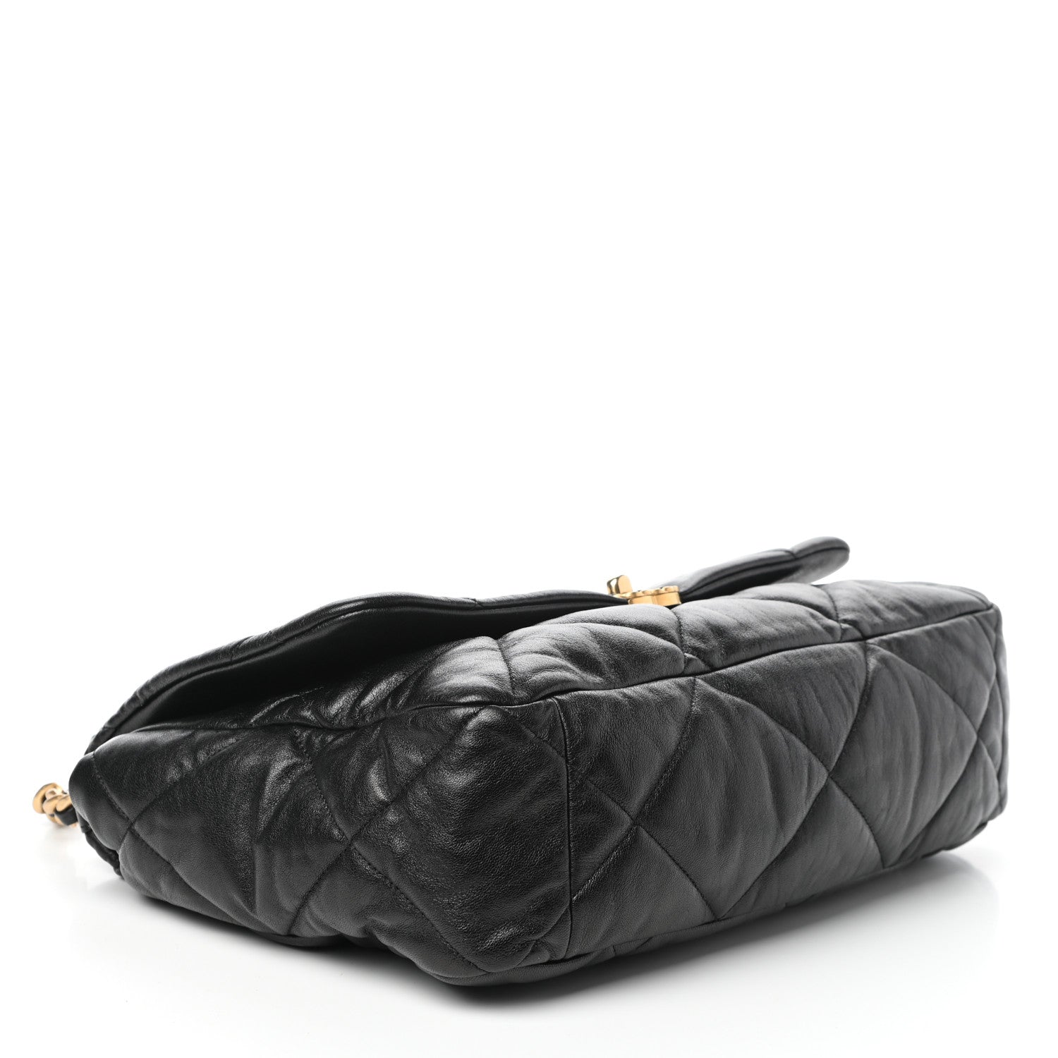 Chanel Lambskin Quilted Maxi Chanel 19 Flap Black 4 of 10