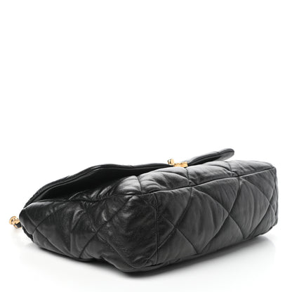 Chanel Lambskin Quilted Maxi Chanel 19 Flap Black 4 of 10