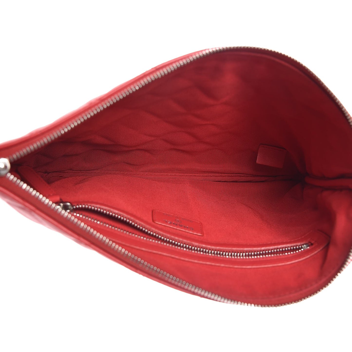 Lambskin Quilted Medium Ground Control Cosmetic Case Red