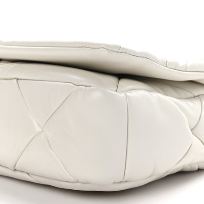 Prada Nappa Triangle Quilted Medium Patchwork System Flap Bag White 9 of 9