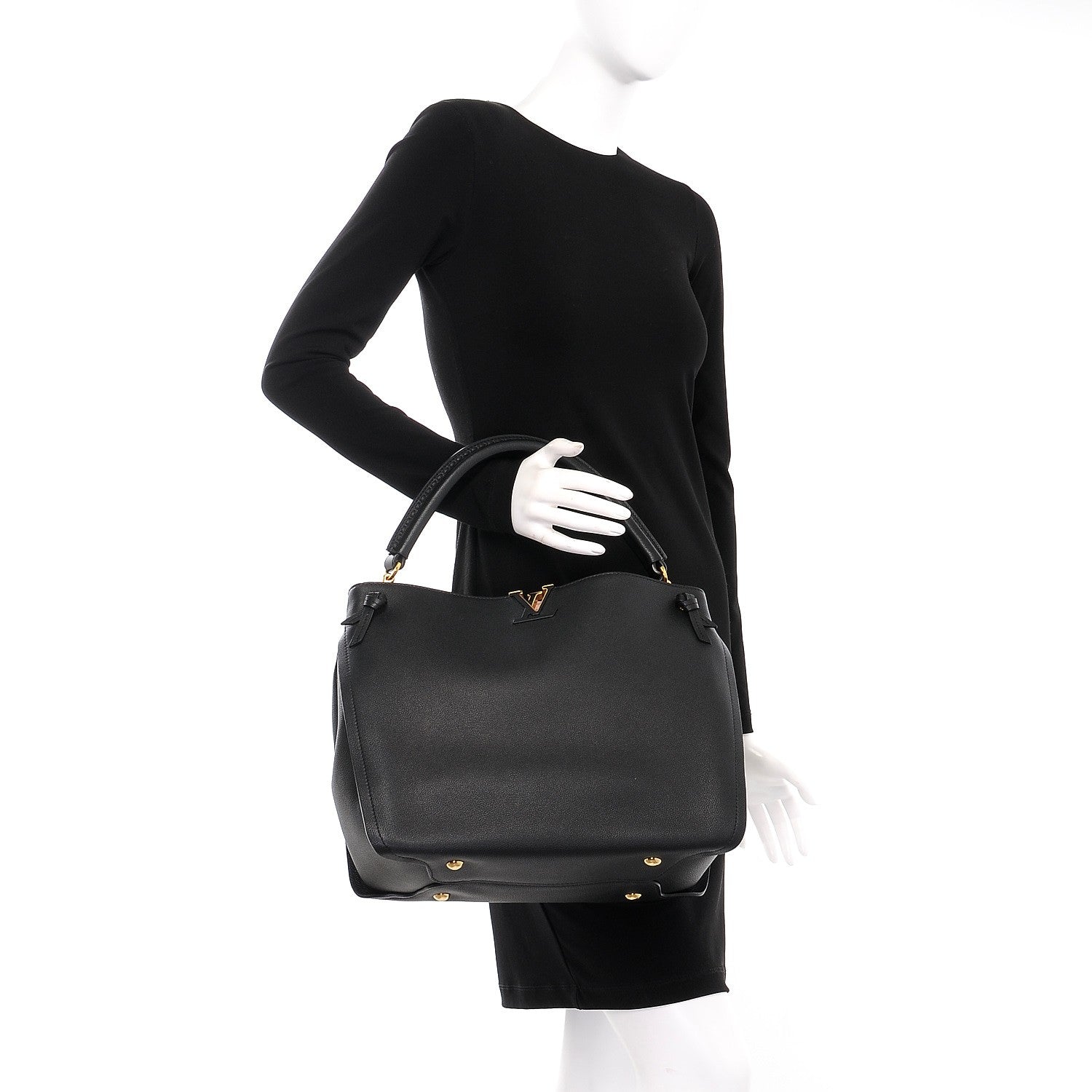 Louis Vuitton Calfskin Tournon Black 2 of 7