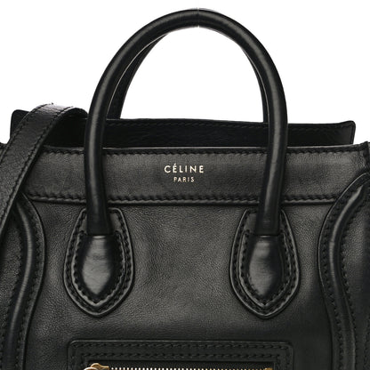 Celine Smooth Calfskin Nano Luggage Black 8 of 17