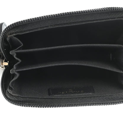 Chanel Caviar Quilted Boy Zip Around Coin Purse Wallet Black 5 of 10