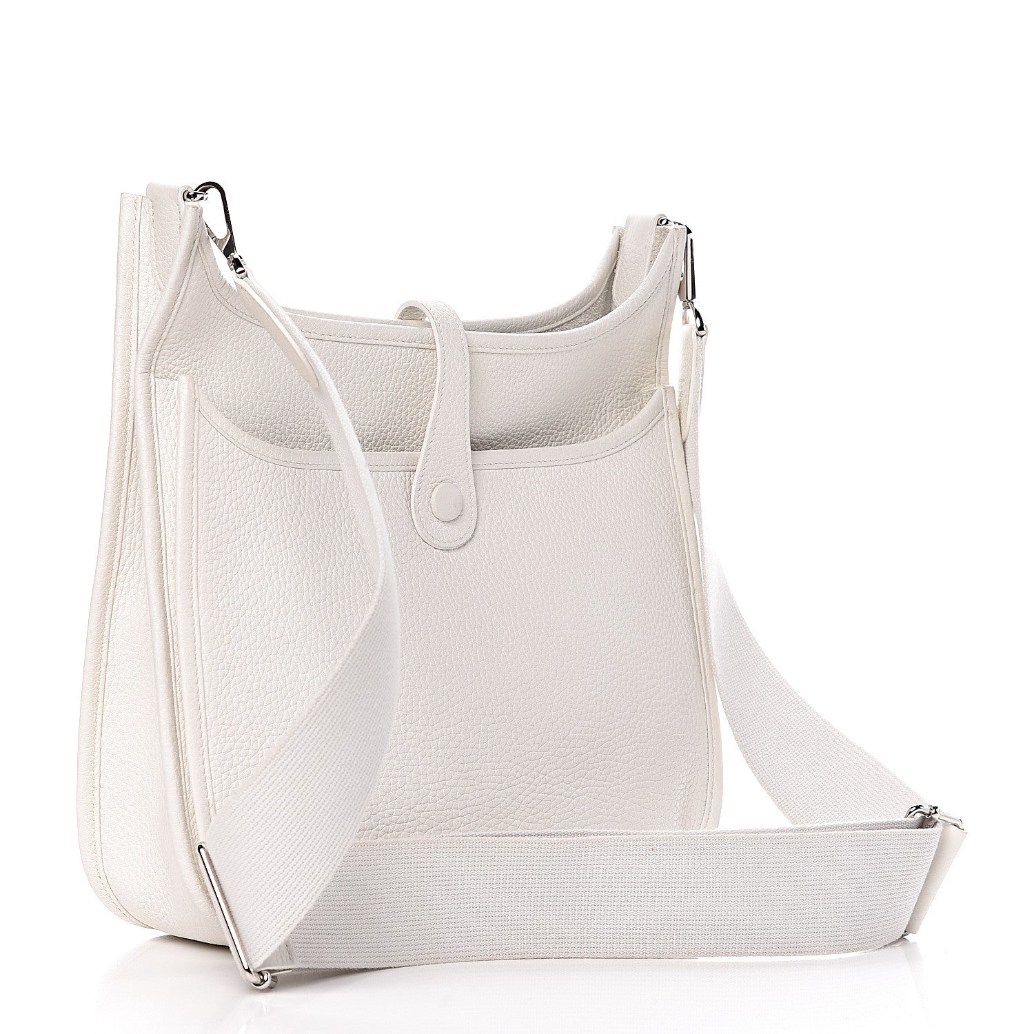 Hermes Taurillon Clemence Evelyne III PM White 3 of 11