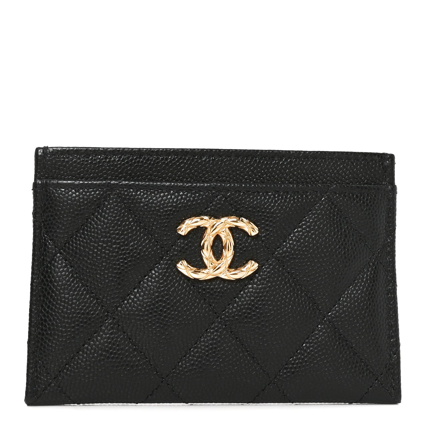Chanel Caviar Quilted CC Card Holder Black 1 of 9