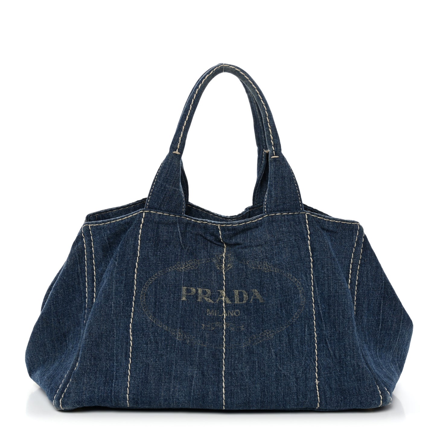 Denim Canapa Logo Tote Avio
